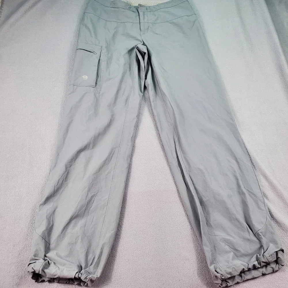 Mountain Hardwear Womens Hiking Cargo Pants Gray Bungee Hem Size 6/32 Outdoor - Picture 8 of 9